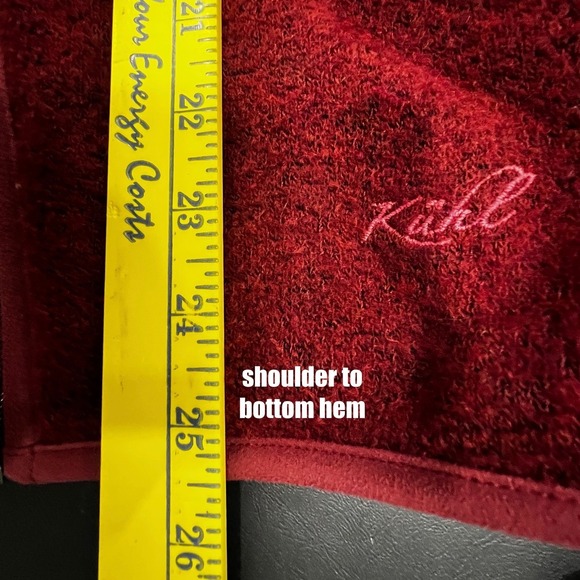 Kuhl Womens Jacket L Alfpaca Fleece Outdoor Thumbholes Pockets Burgundy Tara - Picture 8 of 8